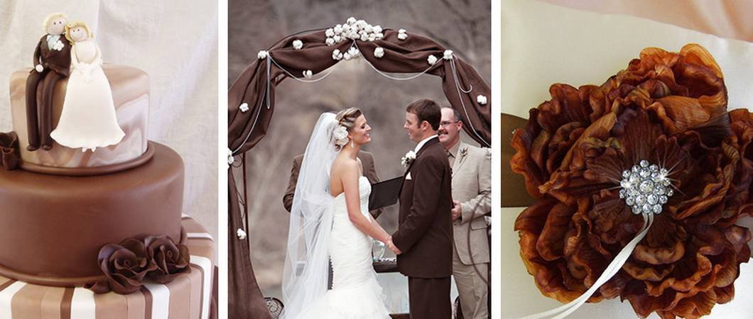 Свадьба в шоколадном цвете: идеи оформления, наряды молодоженов и гостей с фото и видео