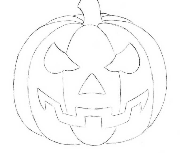 Как нарисовать тыкву на хэллоуин. как нарисовать тыкву карандашом поэтапно