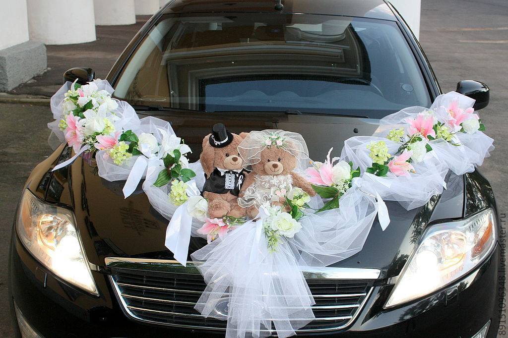 Идеи для свадебного украшения ручек автомобиля, фотографии украшений, как крепить