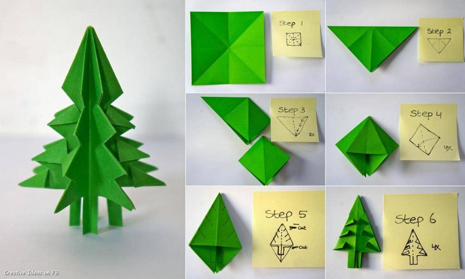 Оригами-ёлочка, мк. | страна мастеров