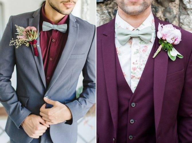 Свадебные наряды для жениха и невесты — как правильно подобрать сочетание цветов