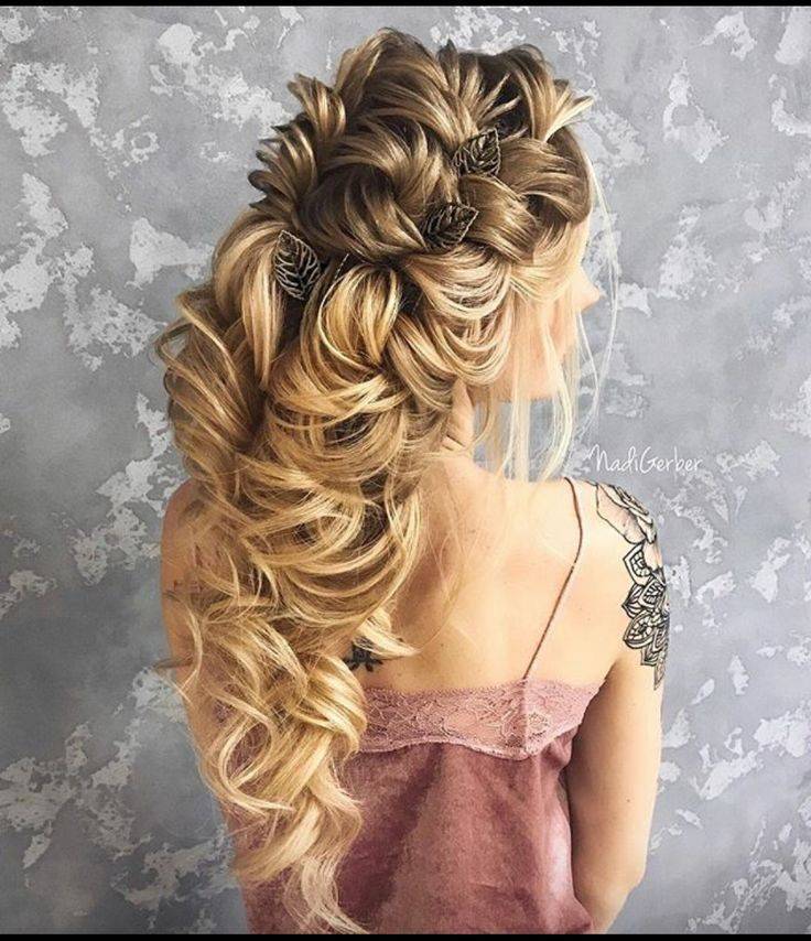 Прическа на выпускной воздушное плетение prom hairstyle