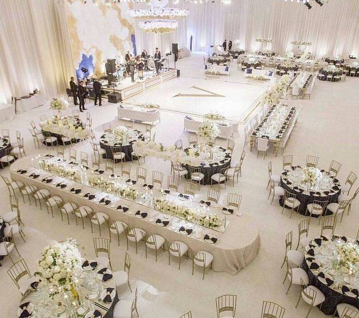 Круглые столы на свадьбе: способы расположения