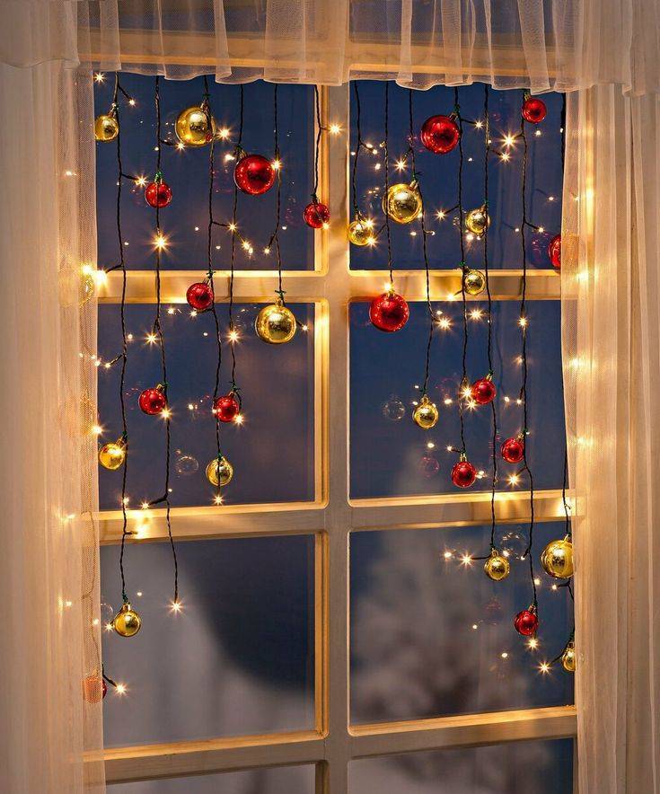 Новогодние окна. украшение окон на новый год