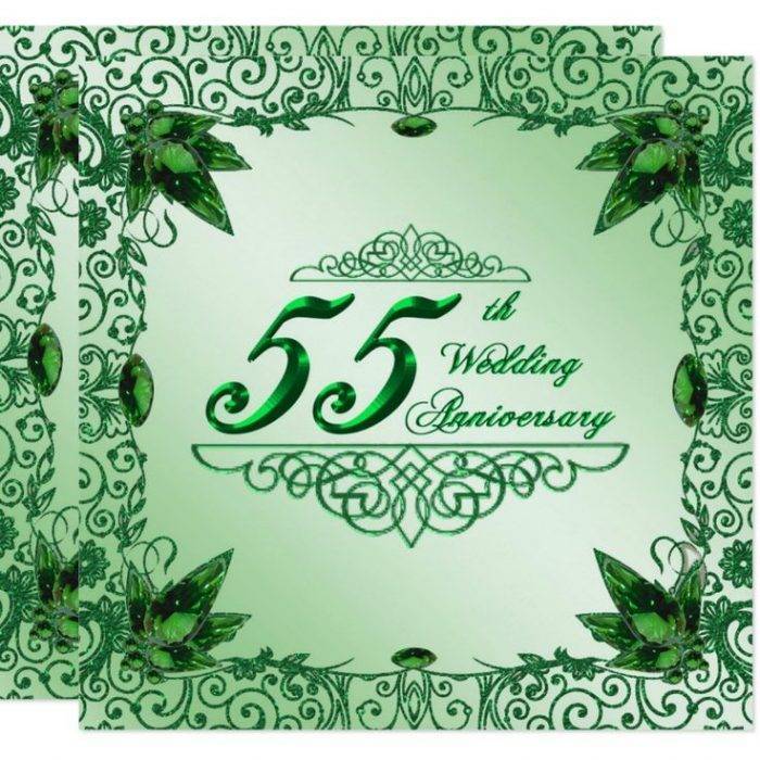 Изумрудная свадьба: 55 годовщина свадьбы