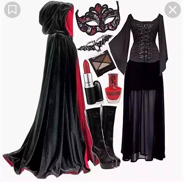 Яркий костюм вампирши на хэллоуин: создаем наряд своими руками
