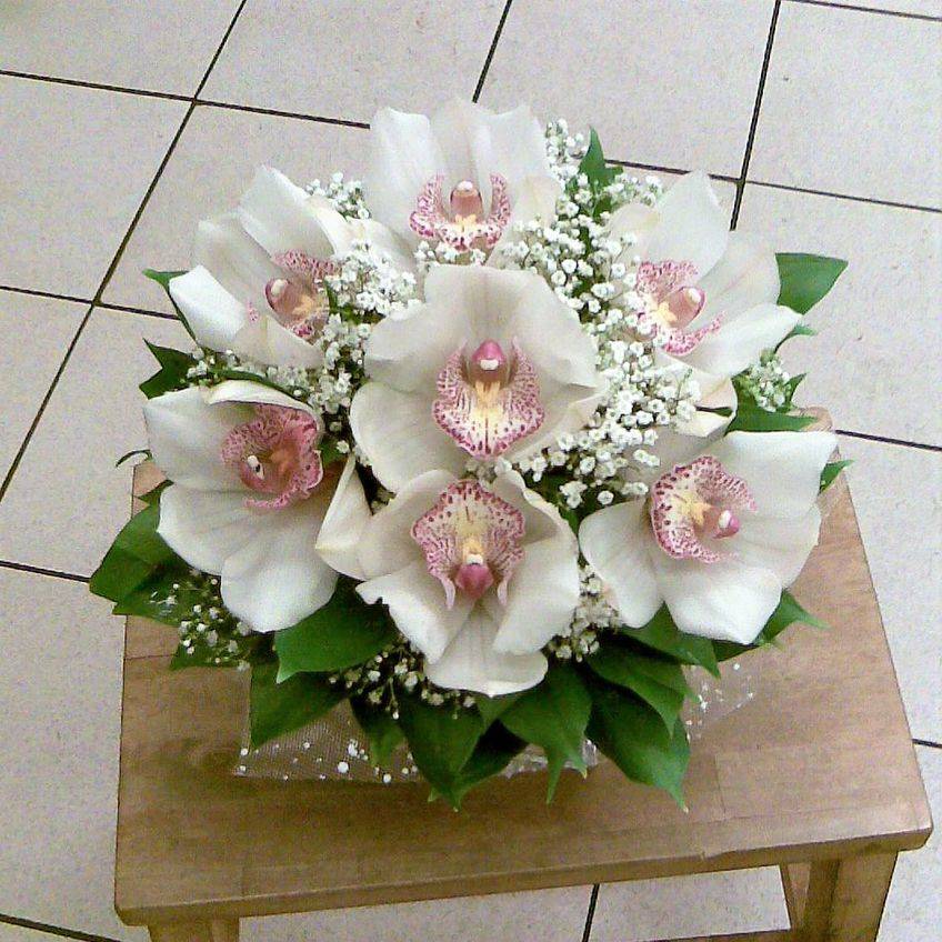 Свадебный букет из орхидей — фото идеи, мастер-класс