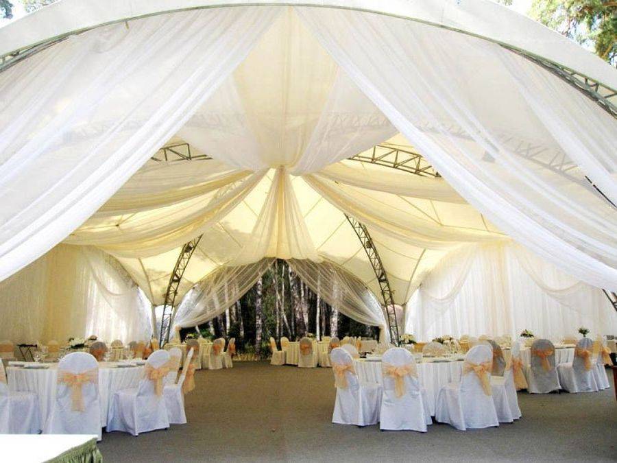 Европейская классика – свадьба в шатре: украшение и организация