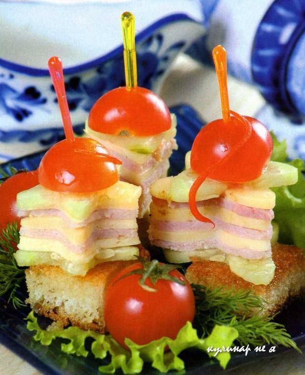 Рецепты красивых бутербродов на праздничный стол для детей