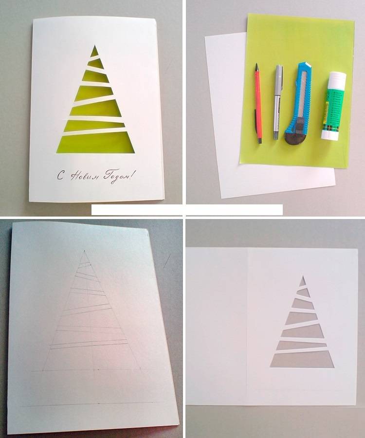 Как сделать новогоднюю открытку своими руками — красивую, простую, в технике скрапбукинга: идеи, фото