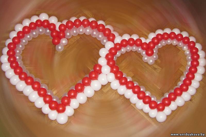 Как сделать сердце из воздушных шариков на свадьбу своими руками, два сердца из воздушных шаров на свадьбу дома