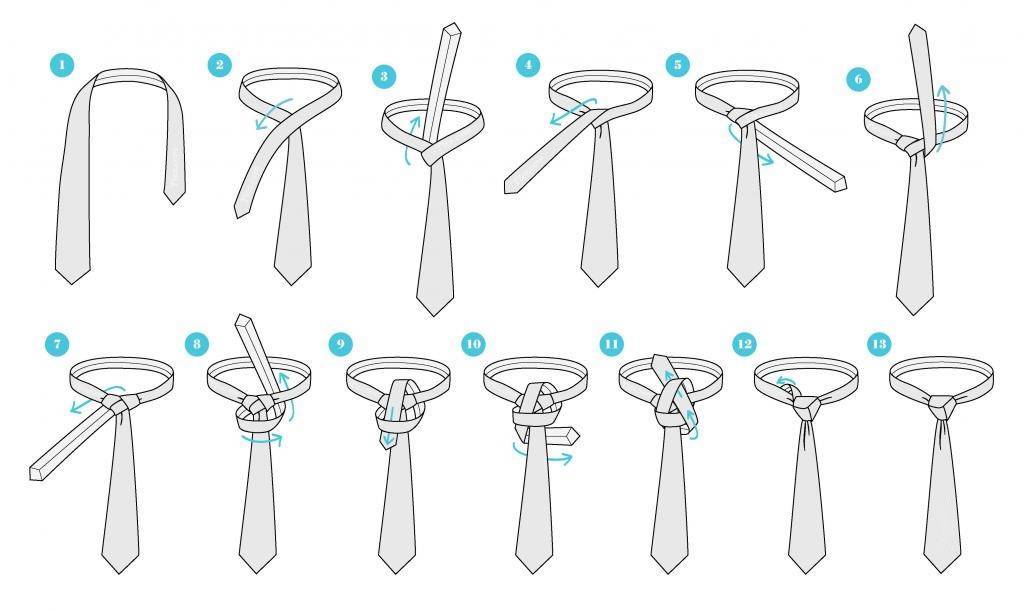 Как завязать галстук пошагово (фото): простой способ