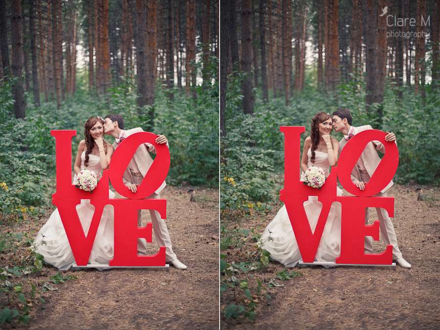 Буквы для свадебной фотосессии и декора