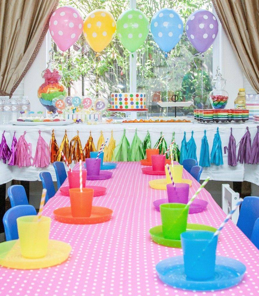Украшение детского стола на день рождения, идеи оформления праздника