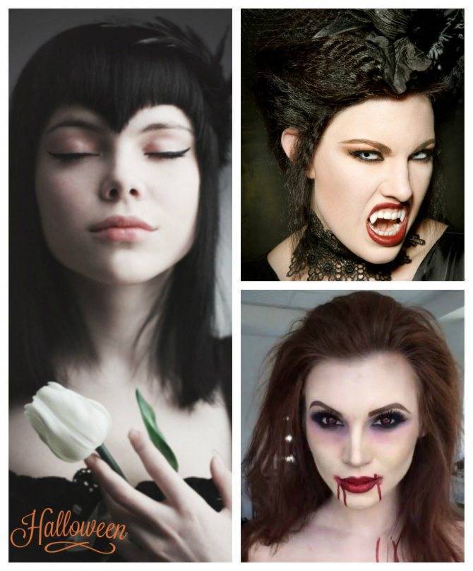 Макияж вампира и вампирши на хэллоуин halloween