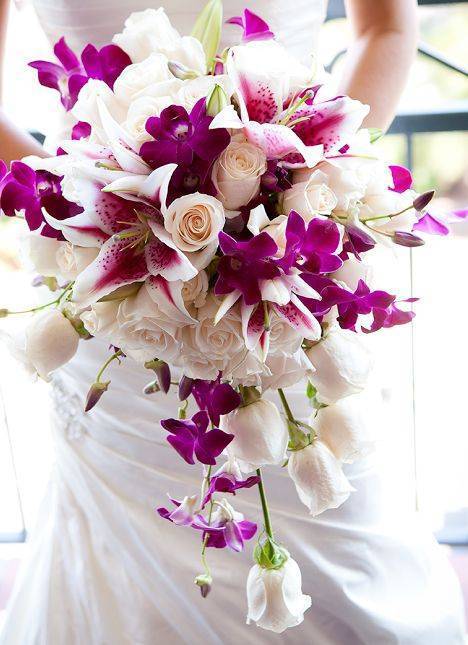 Свадебные букеты из орхидей