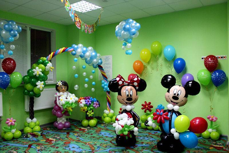 Как украсить комнату шарами на день рождения
