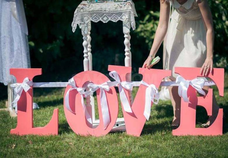 Объемные буквы для свадебной фотосессии своими руками