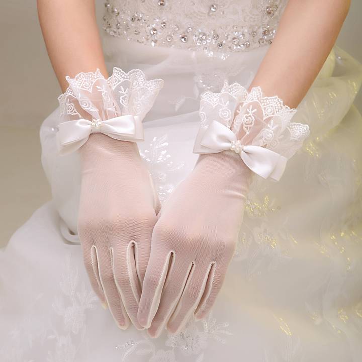 Свадебные митенки - фото открытых перчаток невесты (гловелетты)