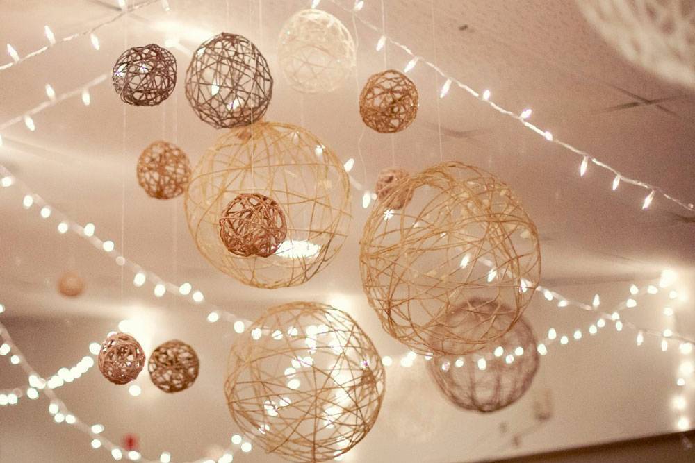 Необычные шары на новый год, сделанные из ниток своими руками