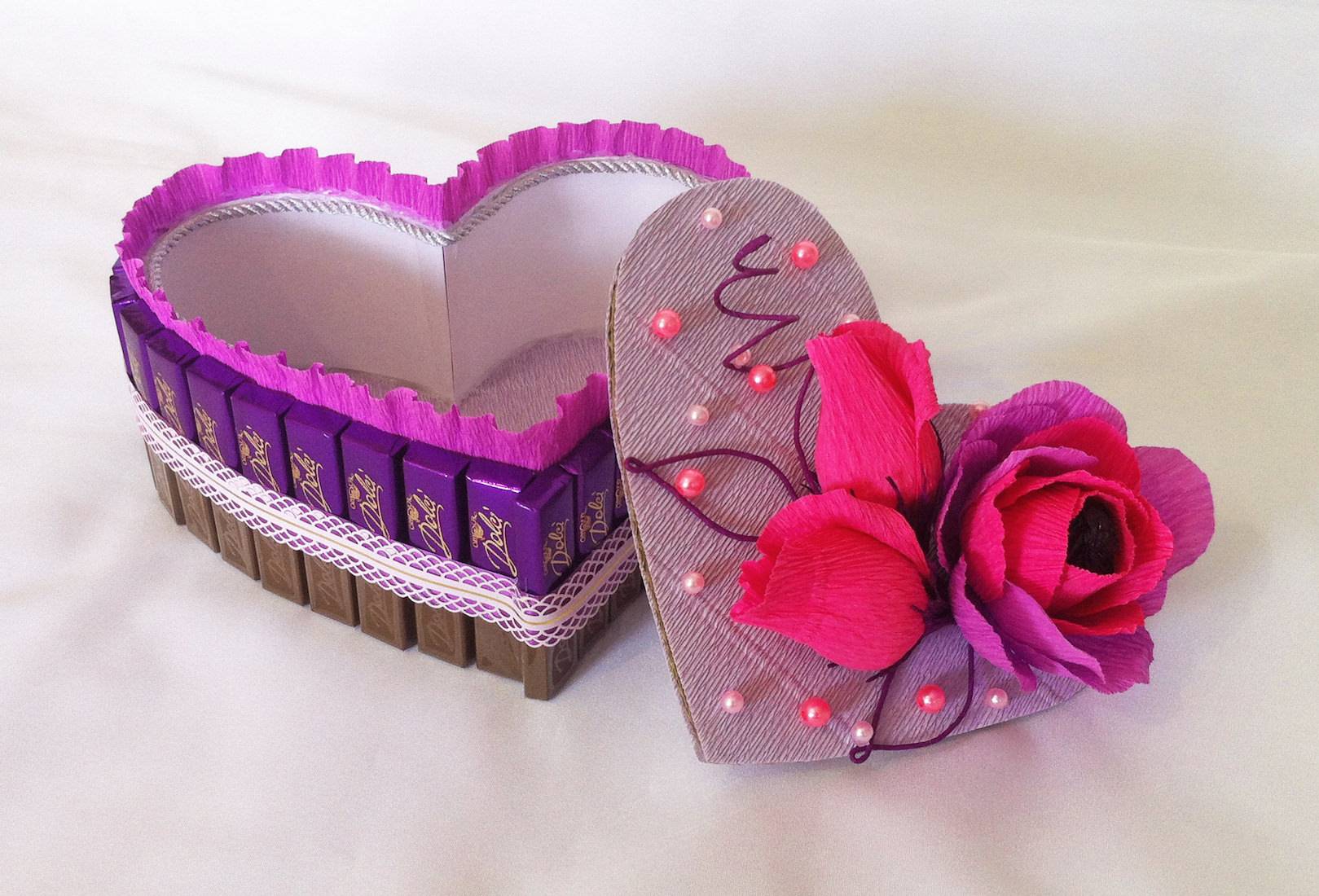 Коробка-сердце своими руками с конфетами из бумаги | онлайн-журнал о ремонте и дизайне
