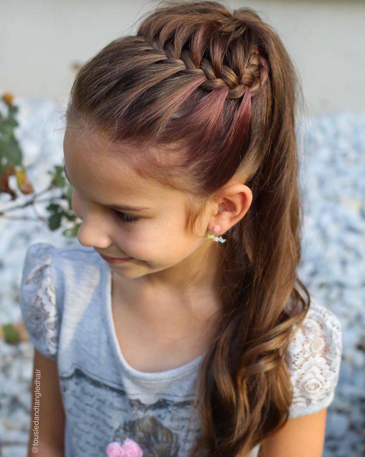 Красивые детские прически для девочек на длинные волосы с пошаговым фото - уход за волосами